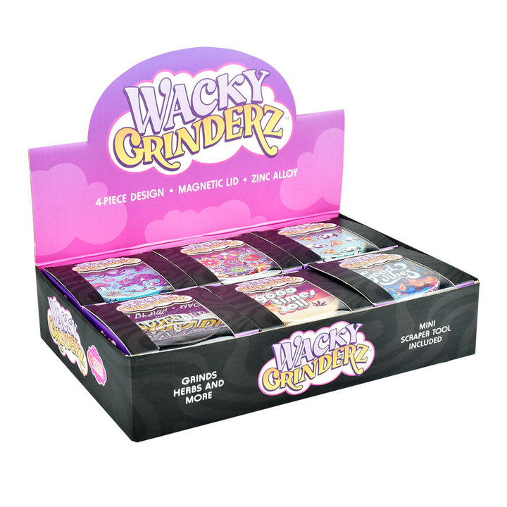 Wacky Grinderz | 4pc | 2.5" | 6pc Display - Headshop.com