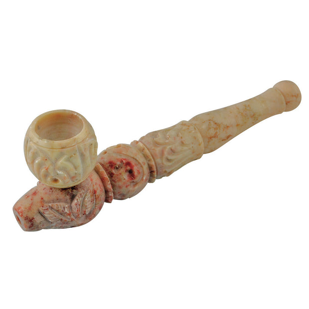Marble Carved Stone Pipe - Headshop.com