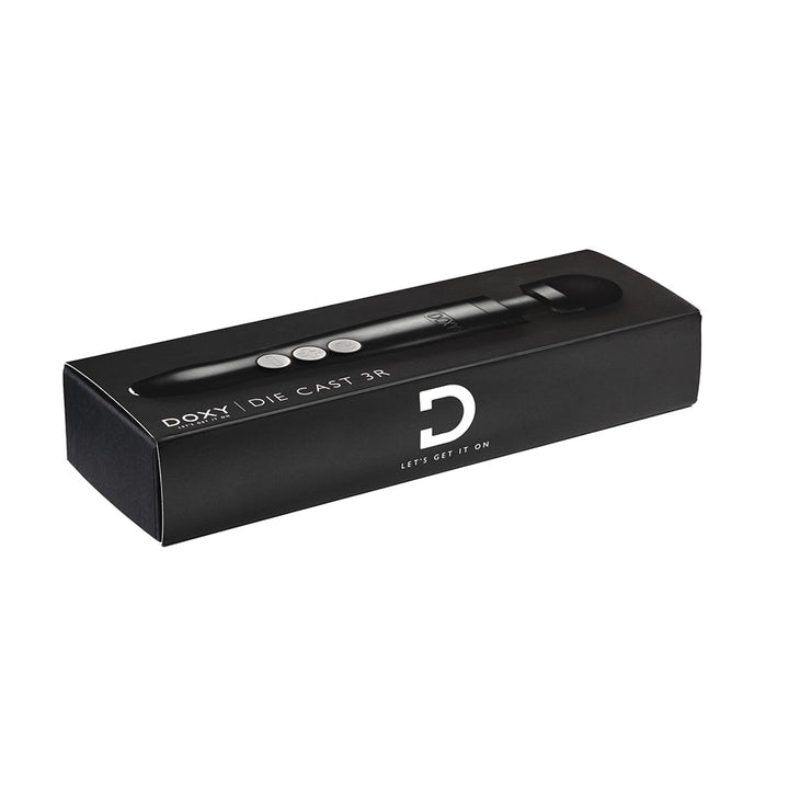 Doxy Die Cast 3R Rechargeable Compact Wand Vibrator Matte Black - Headshop.com