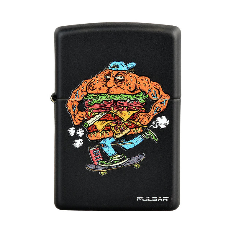 Zippo Lighter - Pulsar Skateburger - Black Matte - Headshop.com