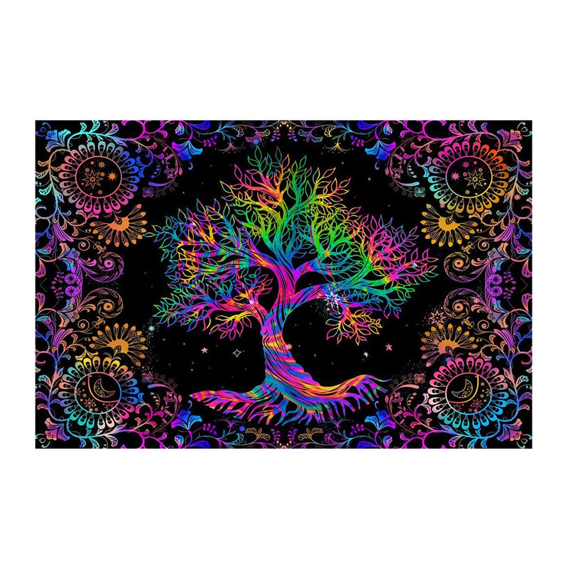 Special Tree Black Light Reactive Wall Tapestry - 81"x53" - Headshop.com