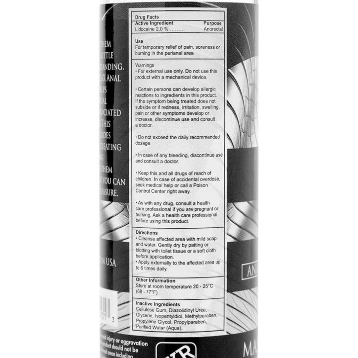 Masters Ass Relax Desensitizing Lubricant 4.25oz - Headshop.com