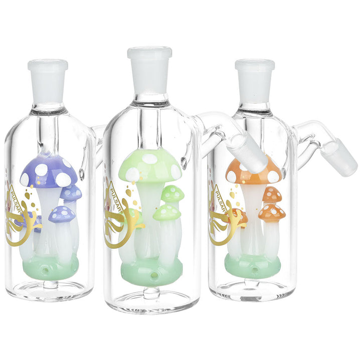 Pulsar Shroom Quintet Ash Catcher | 5.25" | 14mm | Colors Vary - Headshop.com