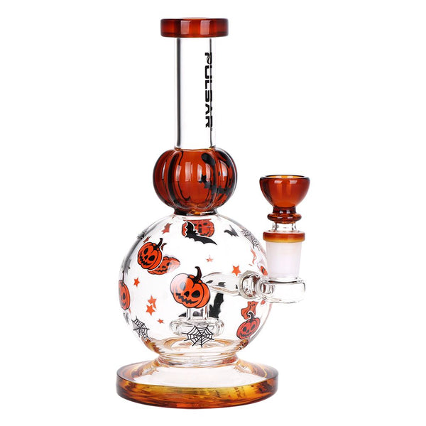 Pulsar Crazy Pumpkins Glass Water Pipe 7.9" / 14mm F Pulsar Crazy Pumpkins Glass Water Pipe 7.9" / 14mm F