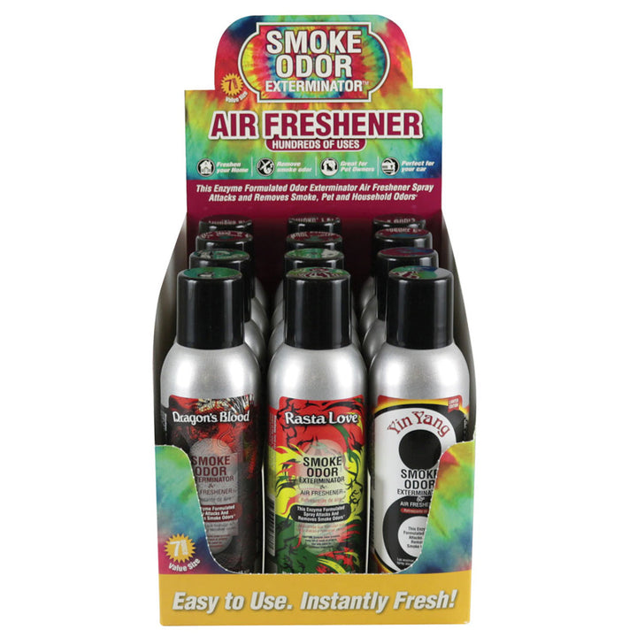 Smoke Odor Exterminator Spray - 7oz / Retro Mix - 12PC DISPLAY - Headshop.com
