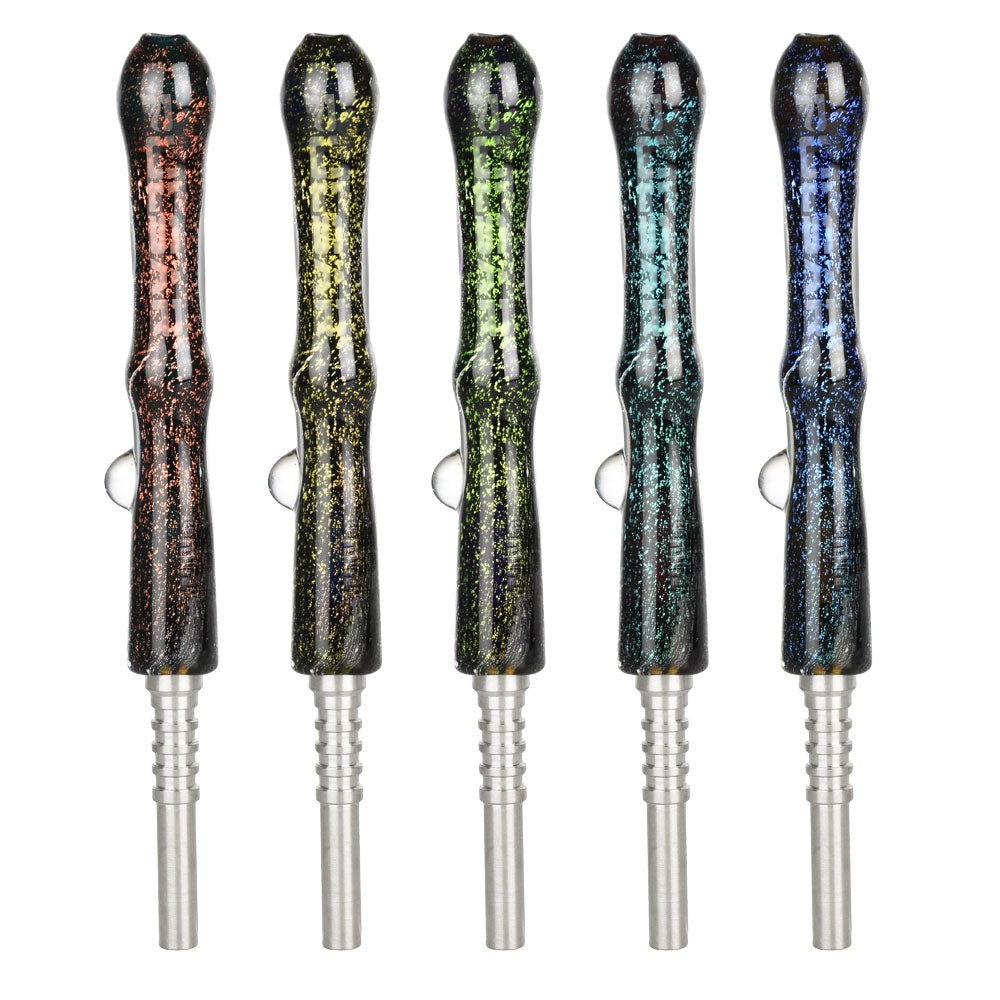 Pulsar Galaxy Glass Dab Straw - 6.5" / Colors Vary - Headshop.com