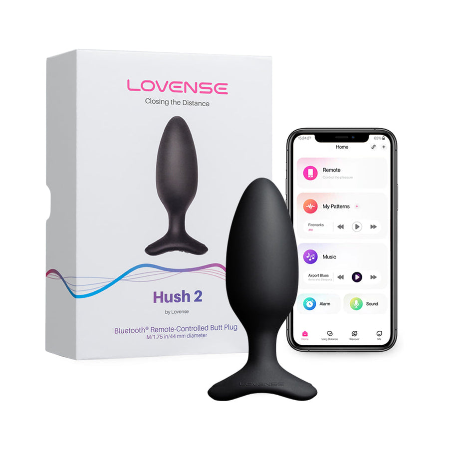 Lovense Hush 2 Bluetooth Remote-Controlled Vibrating Butt Plug M 1.75 in. - Headshop.com