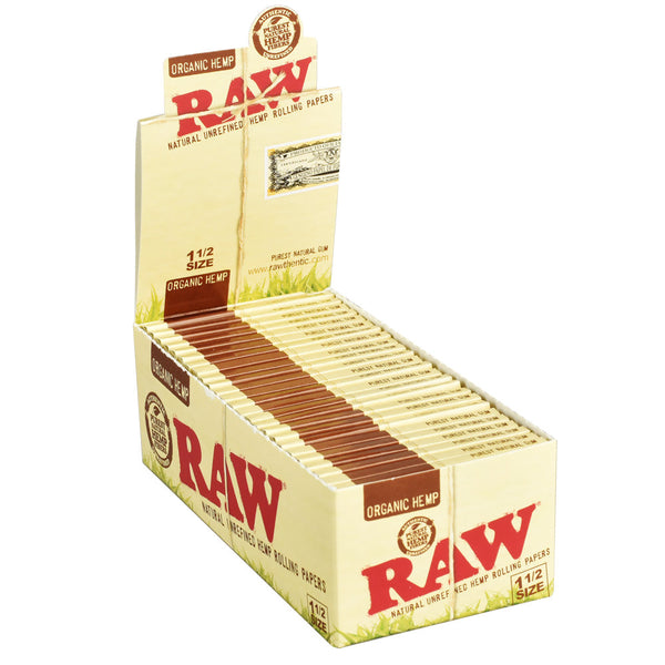 RAW Organic Hemp Rolling Papers - 25 pcs, 1 1/2" RAW Organic Hemp Rolling Papers - 25 pcs, 1 1/2"