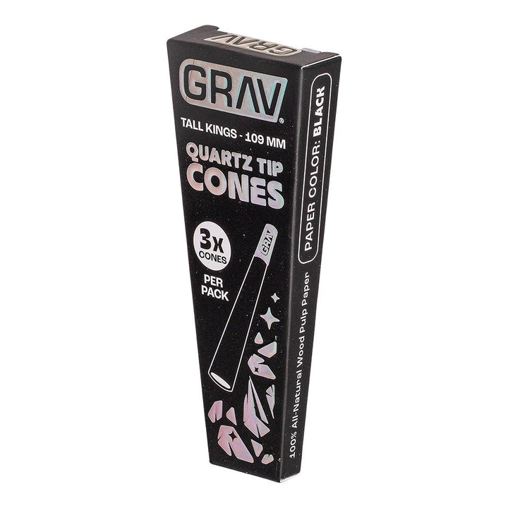 GRAV Quartz Tip Pre-Rolled Cones | Black | 16pk Display - Headshop.com