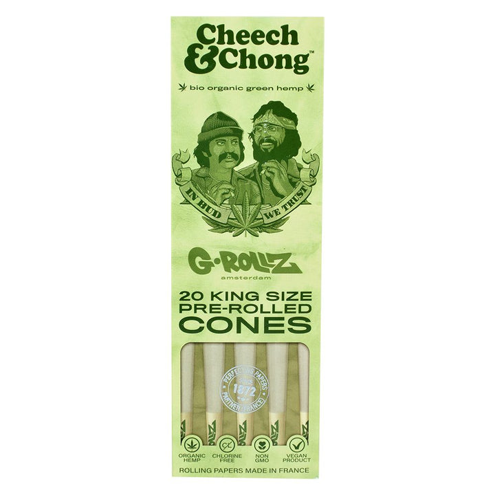 Cheech & Chong™ x G-ROLLZ Organic Hemp Cones | 20pc | King Size - Headshop.com