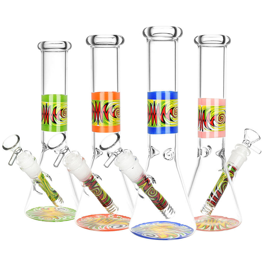 Vacillating Vibe Beaker Water Pipe - 9.75" / Colors Vary - Headshop.com
