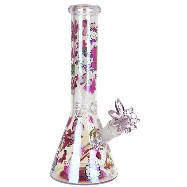 Party Kitty Electroplated Beaker Glass Water Pipe - 9.75" / 14mm F Party Kitty Electroplated Beaker Glass Water Pipe - 9.75" / 14mm F