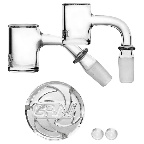 GRAV Seamless Quartz Banger Set | 4pc | 14mm M GRAV Seamless Quartz Banger Set | 4pc | 14mm M