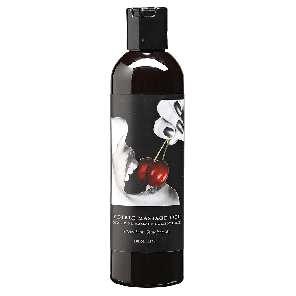 Earthly Body Edible Massage Oil Cherry Burst 8oz - Headshop.com