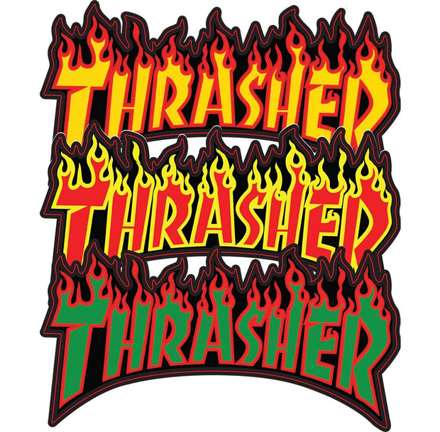 Thrasher Flaming Logo Sticker | 6"x3.25" - Headshop.com