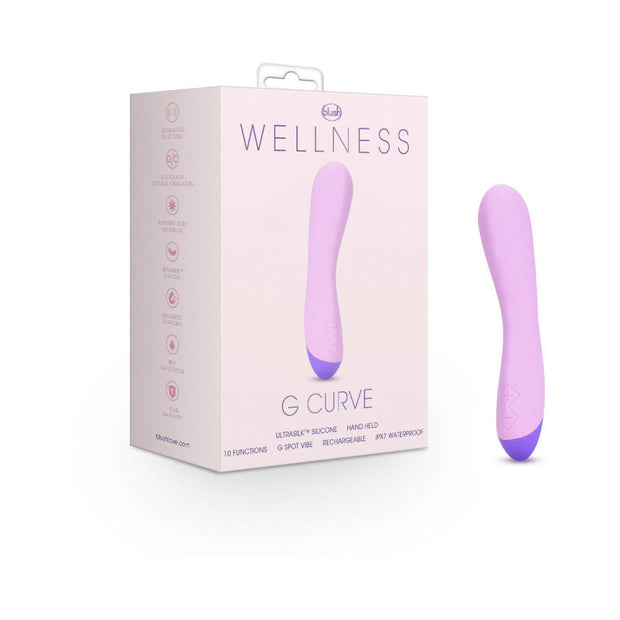 Blush Wellness G Curve Rechargeable Silicone G-Spot Vibrator Purple - Headshop.com