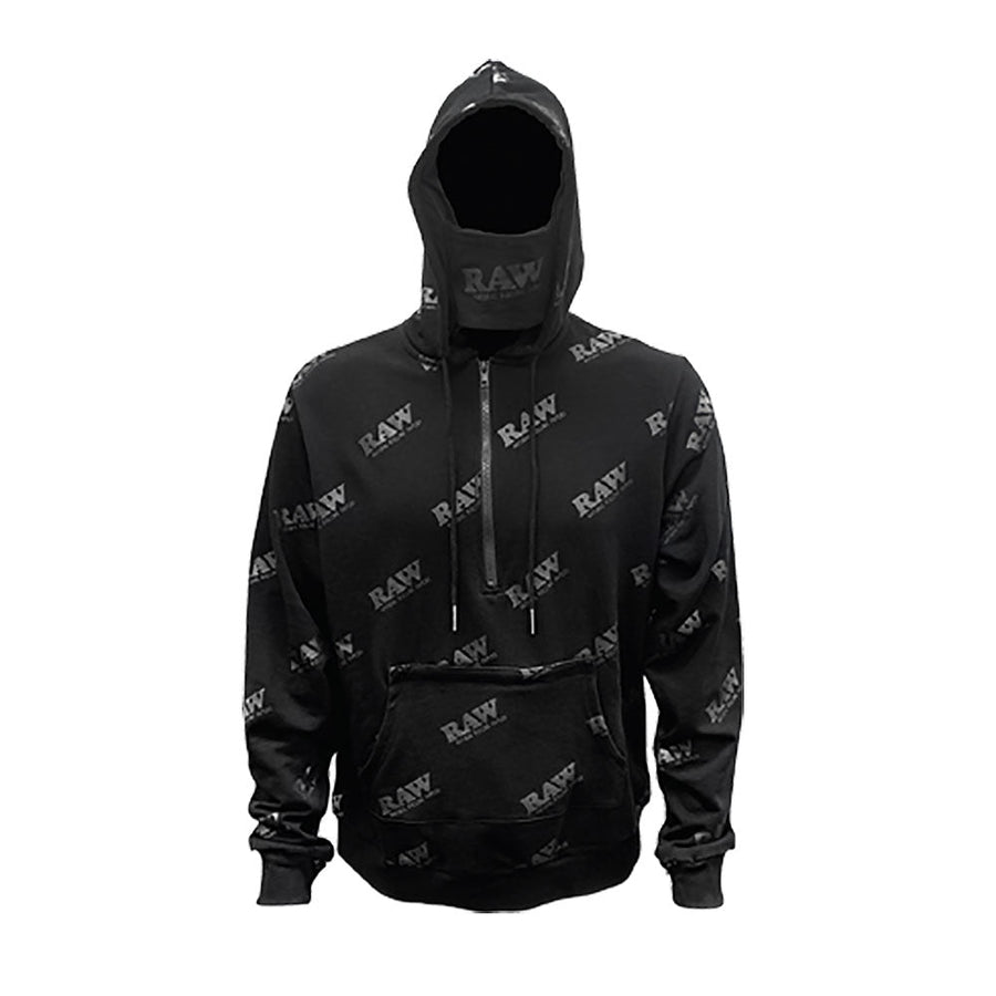RAW Rawlers Hoodie w/ Stash Pockets and Tray - Black - Headshop.com