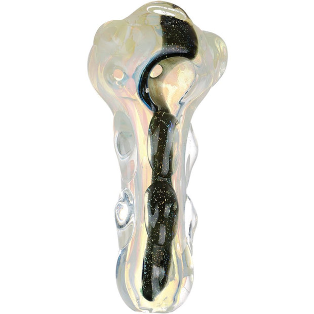 Bumpy Ride on the River Lethe Dichro Stripe Glass Spoon Pipe - 3.75" - Headshop.com