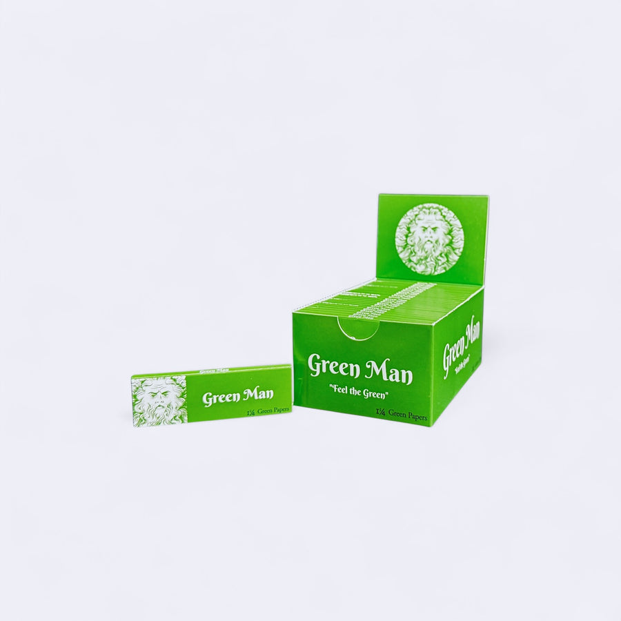 Green Man Green Rice Papers Box - Headshop.com