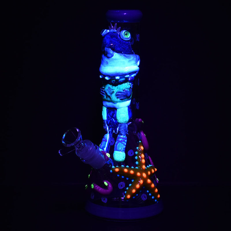 Under The Sea 3D Painted Beaker Water Pipe - 10"/14mm F - Headshop.com