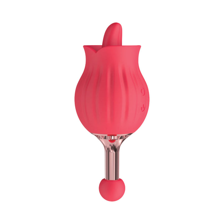 Clit-Tastic Rose Bud Dual Massager Red - Headshop.com