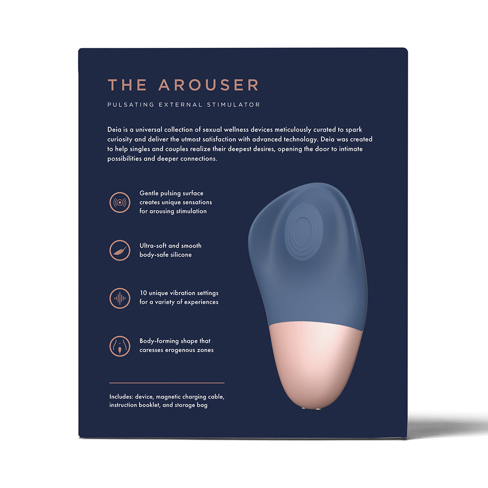Deia The Arouser Pulsating External Stimulator Silicone Blue - Headshop.com