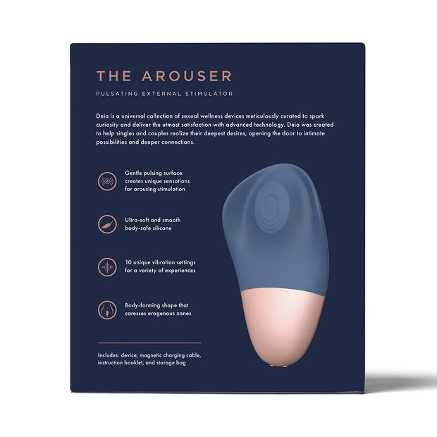 Deia The Arouser Pulsating External Stimulator Silicone Blue - Headshop.com