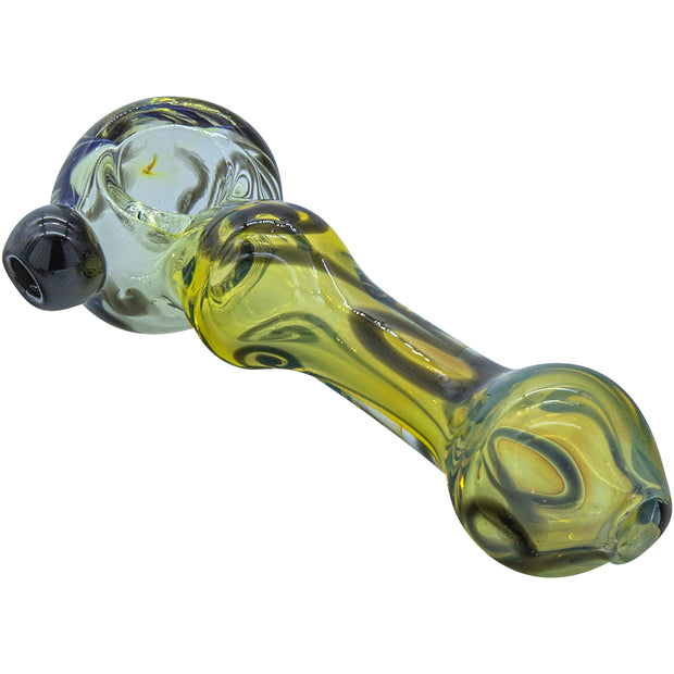 LA Pipes "Painted Warrior Spoon" Glass Pipe - Headshop.com