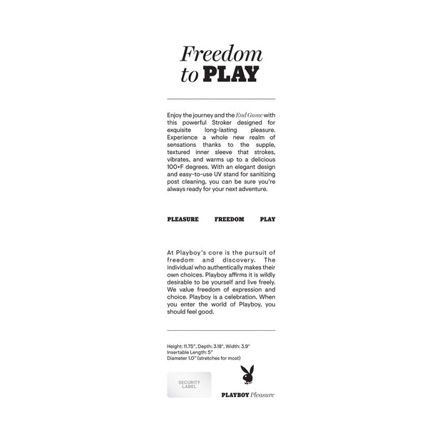 Playboy End Game Rechargeable Stroker - Headshop.com