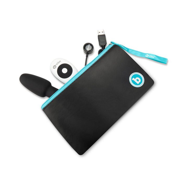 b-Vibe Rimming Petite Rotating and Vibrating Remote Control Plug Black - Headshop.com