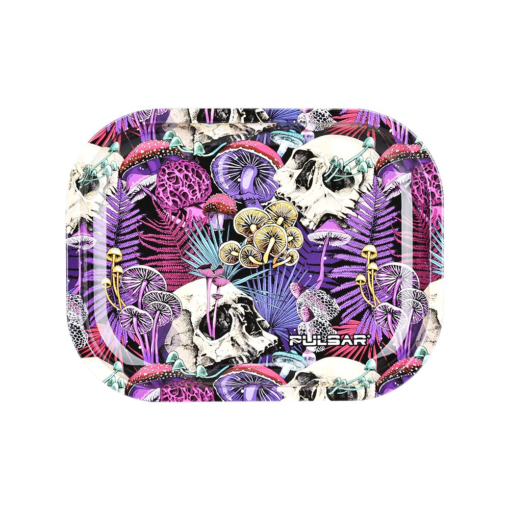 Pulsar Mini Metal Rolling Tray - Forgotten Trip / 7"x5.5" - Headshop.com