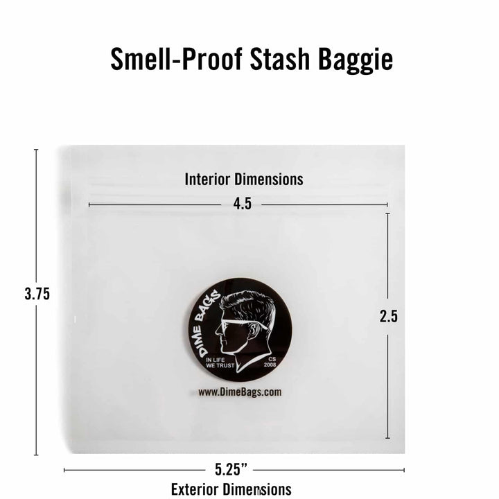Dime Baggies | Smell-Proof Stash Pouch | Clear, Light, and Sturdy - Headshop.com