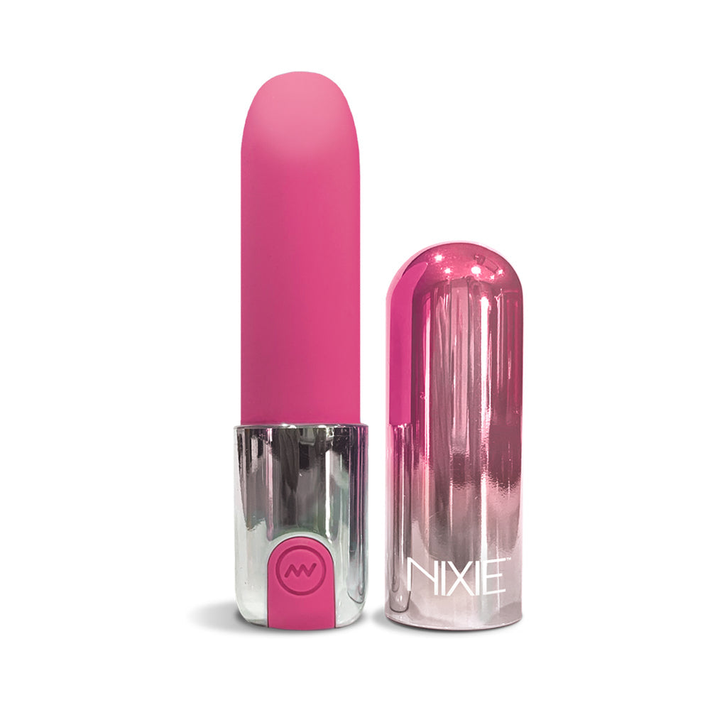 Nixie Smooch Rechargeable Lipstick Bullet Vibrator Pink Ombre - Headshop.com