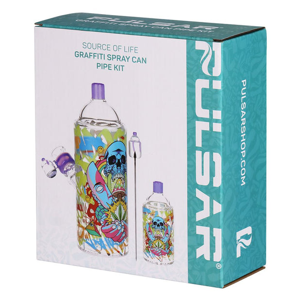 Pulsar Graffiti Series Spray Paint Glass Water Pipe Set / 7.5" / 14mm F