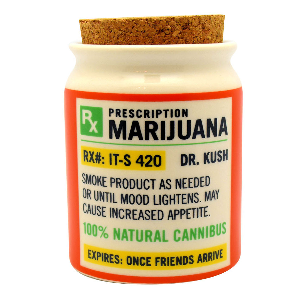 Prescription Ceramic Stash Jar - Headshop.com