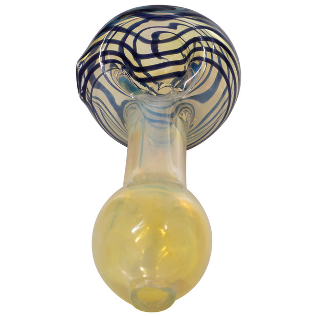 LA Pipes Spiral-Head Color Changing Glass Spoon Pipe - Headshop.com