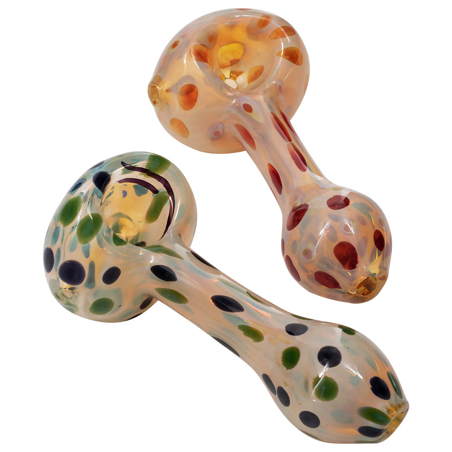 LA Pipes Polka Dot Glass Spoon Pipe - Headshop.com