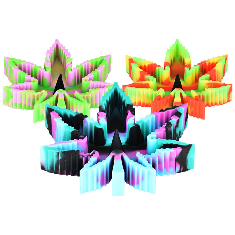 Hemp Leaf Silicone Ashtray - 5"/Colors Vary - Headshop.com