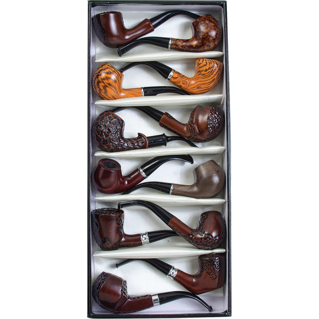 Fujima Faux Wood Pipes - 6" / Assorted - 12PC BOX - Headshop.com