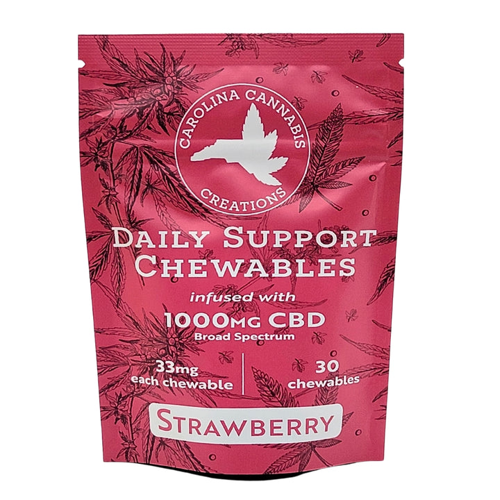 Carolina Cannabis Creations Daily Support Chewables | CBD | Strawberry 30ct - Headshop.com