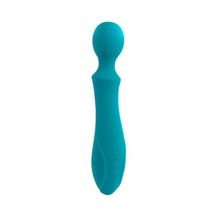 Evolved Wanderful Sucker Rechargeable Wand with Suction Silicone Teal - Headshop.com