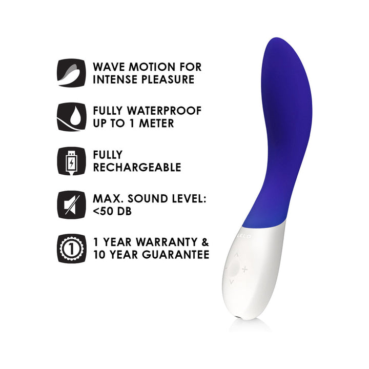 LELO MONA Wave Rechargeable G-Spot Vibrator Midnight Blue - Headshop.com