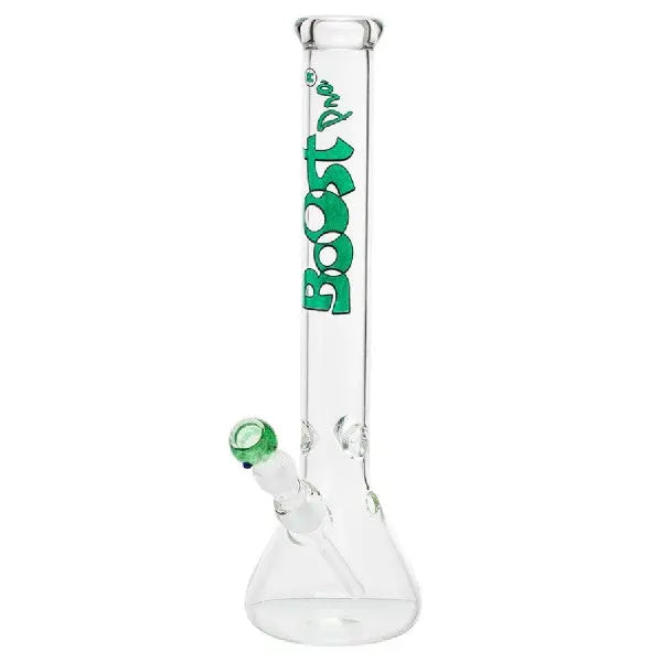 Boost | 17" Green Beaker Base Glass Water Pipe - Headshop.com