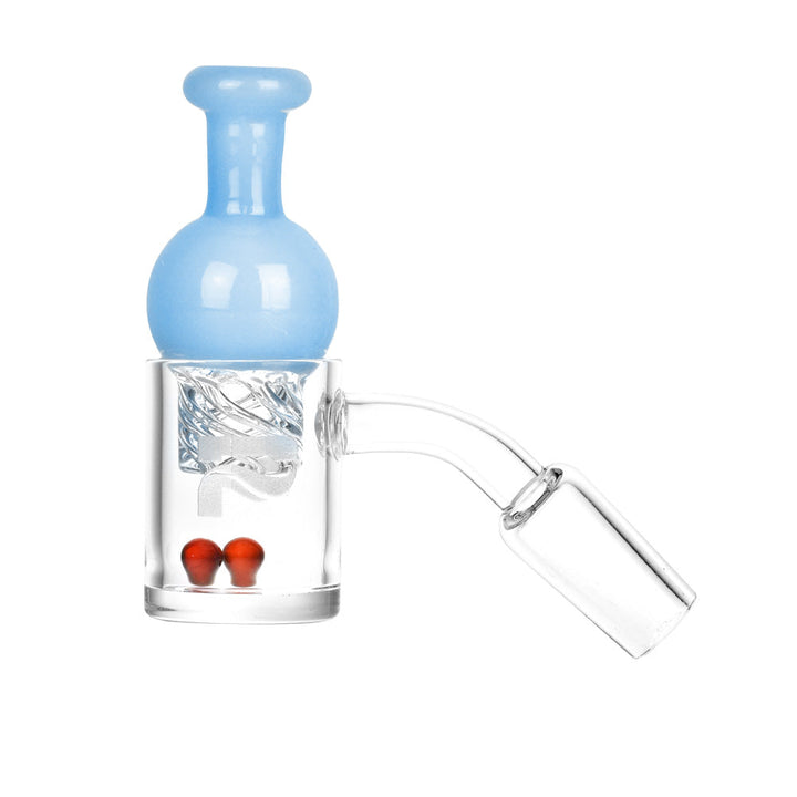 Pulsar Quartz Banger w/ Helix Carb Cap - 14mm M / Colors Vary - Headshop.com