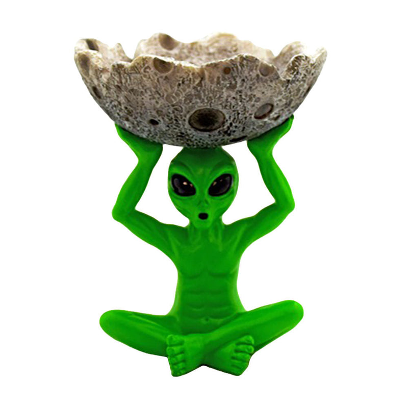 Alien Holding Moon Ashtray - 5.5" - Headshop.com