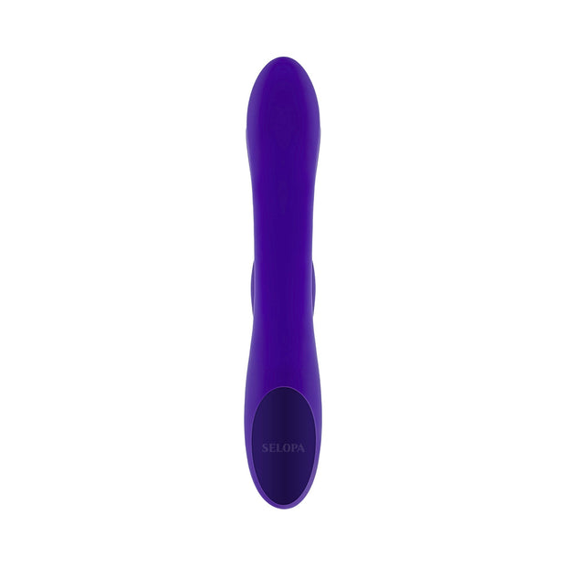Selopa Poseable Bunny Rechargeable Dual Stimulator Silicone Purple - Headshop.com