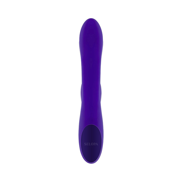 Selopa Poseable Bunny Rechargeable Dual Stimulator Silicone Purple - Headshop.com