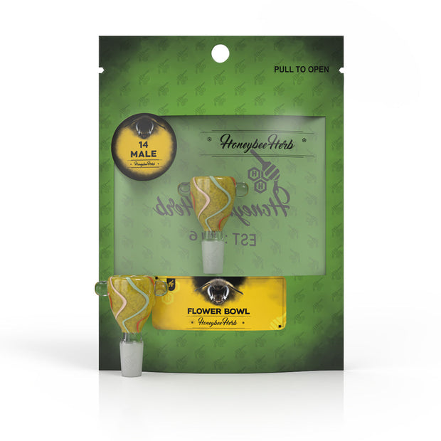 Honeybee herb Glass Flower Bowl (FB-8) - Headshop.com