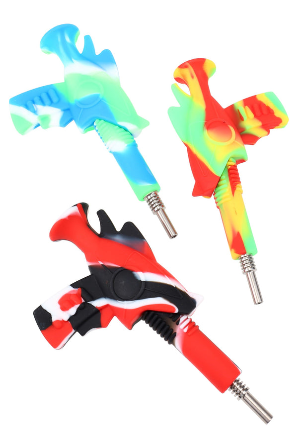 Silicone Martian Ray-Gun Dab Straw βCosmic Zapperβ β 6β³ β Assorted Colors Silicone Martian Ray-Gun Dab Straw βCosmic Zapperβ β 6β³ β Assorted Colors