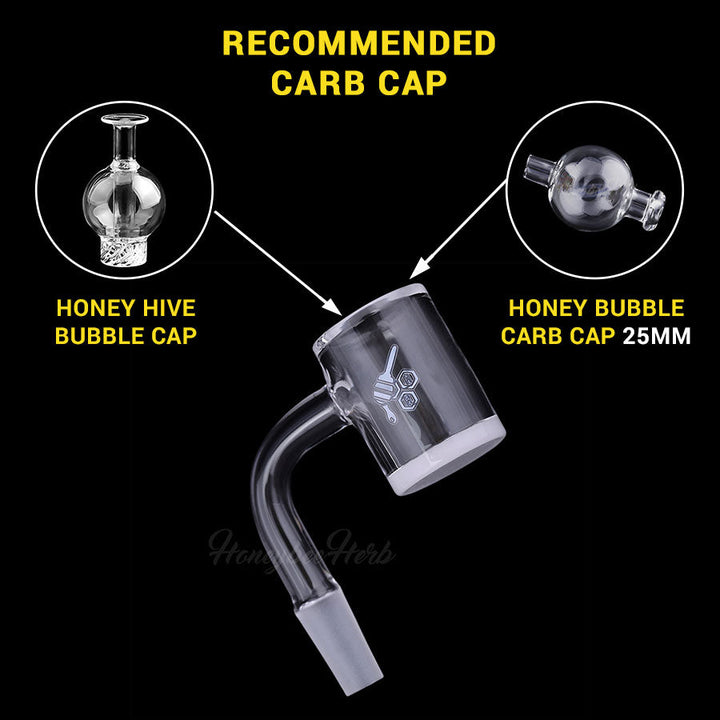 HONEY & MILK BEVEL QUARTZ BANGER - 90° DEGREE | YL - Headshop.com